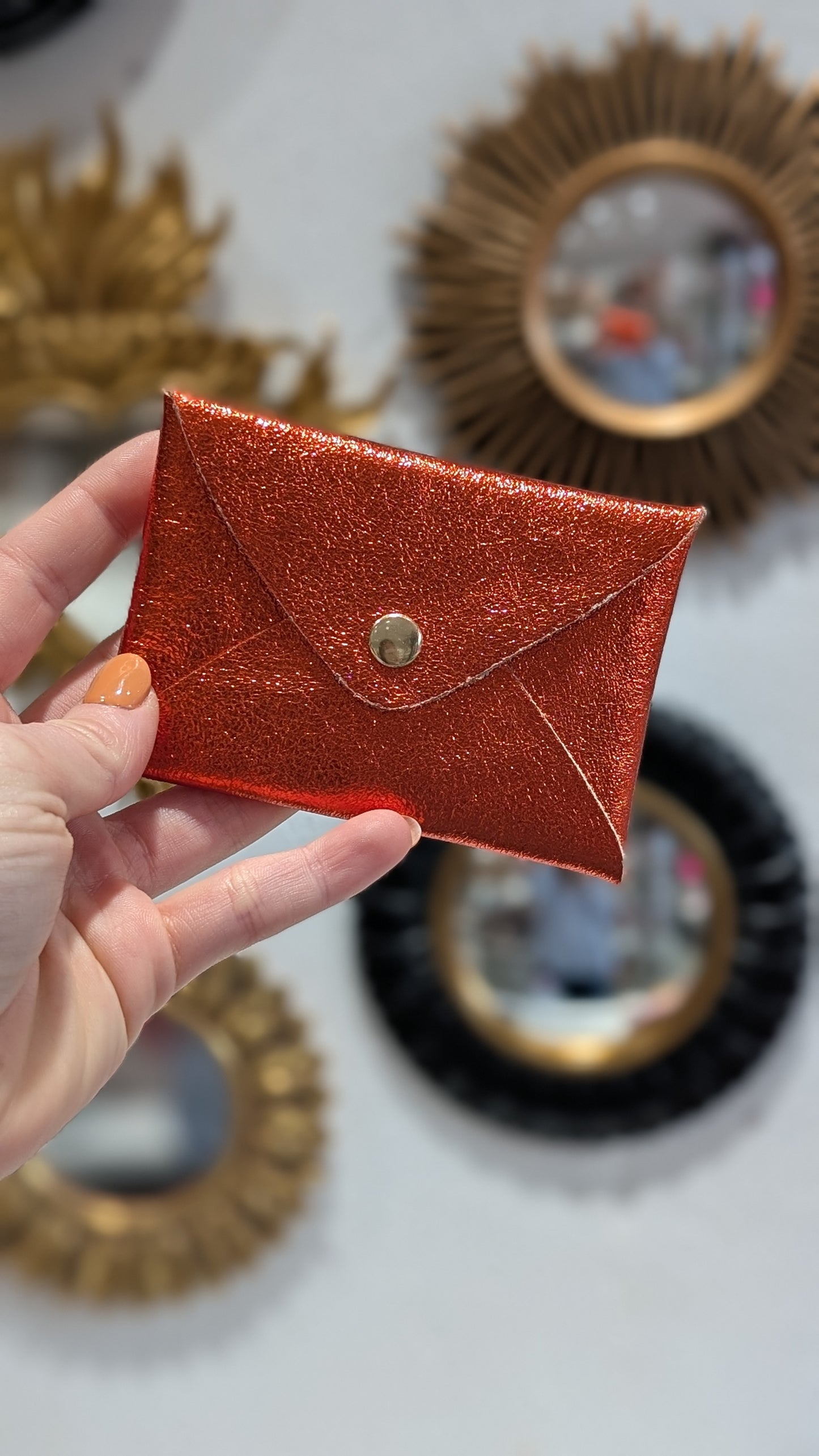 Pochette Origami cuir