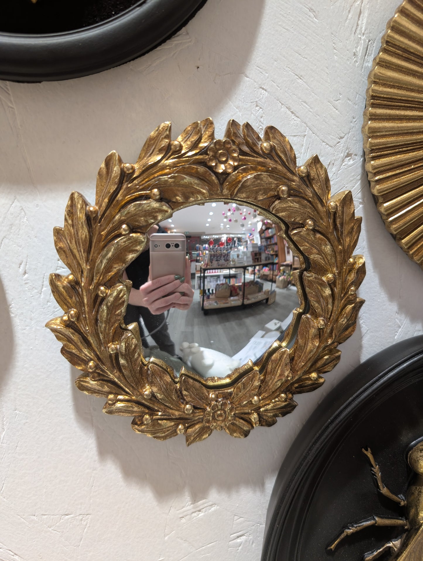 Miroir - couronne doré