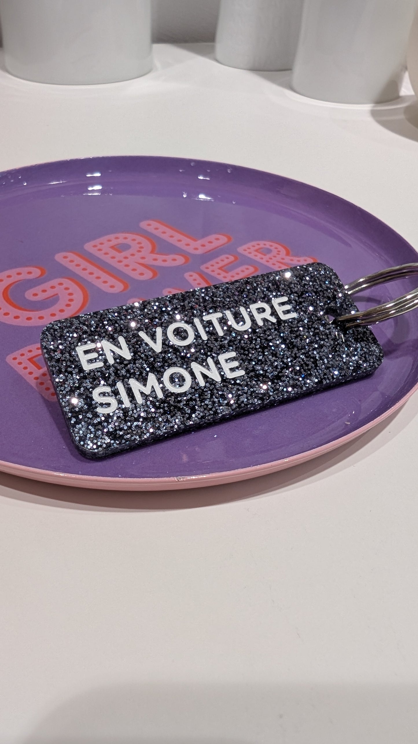 Porte-clés à Paillettes - En Voiture Simone