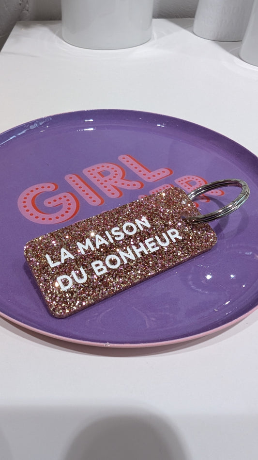 Porte-clés à Paillettes - La Maison du Bonheur