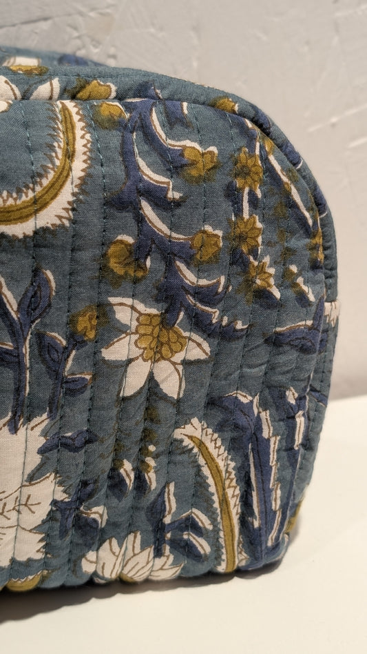 Trousse Matelassée Toilette - Bleu