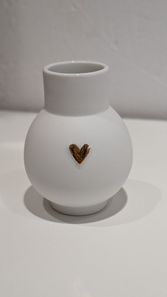Vase - Boule Coeur doré