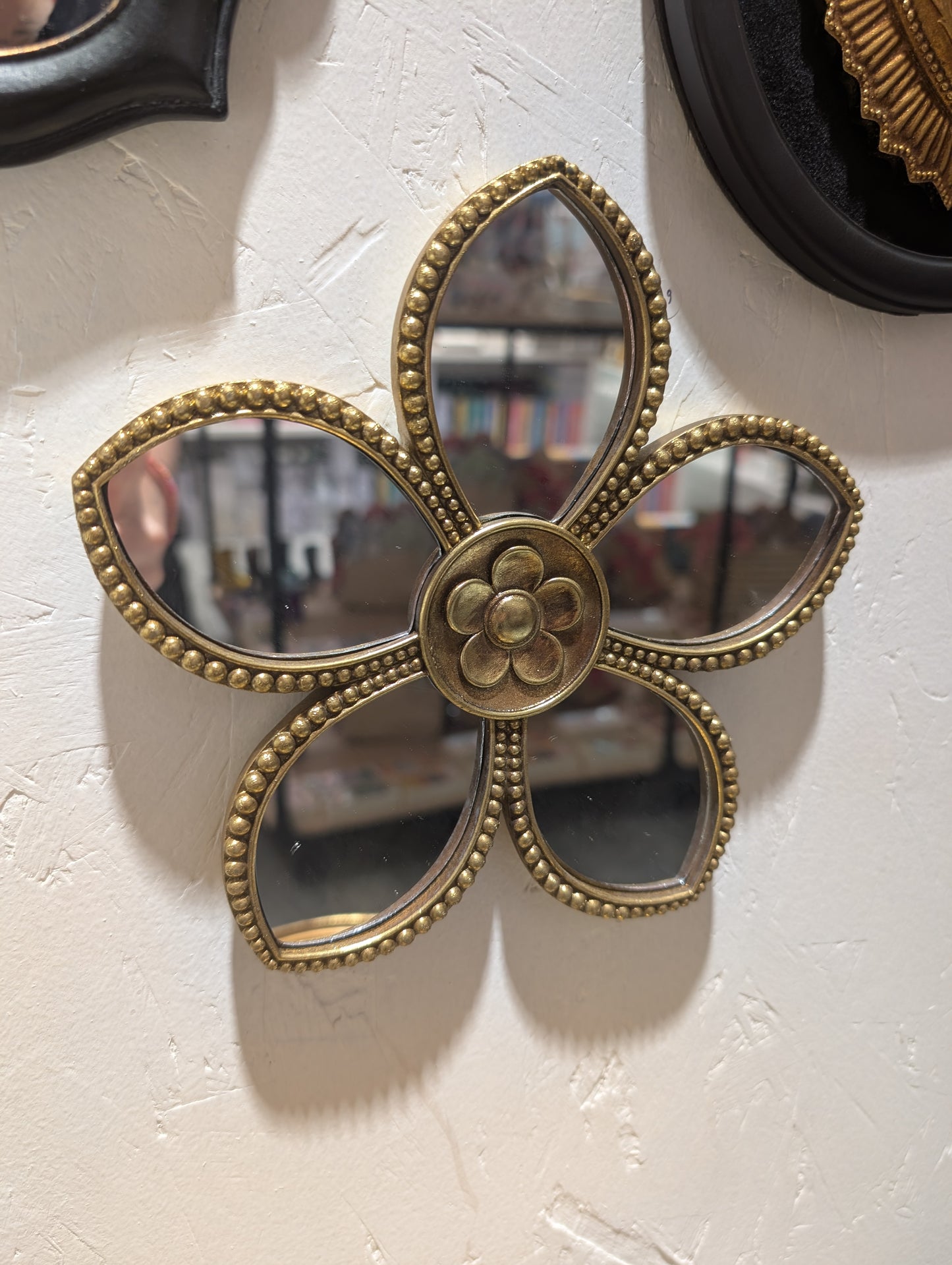 Miroir Fleur Doré
