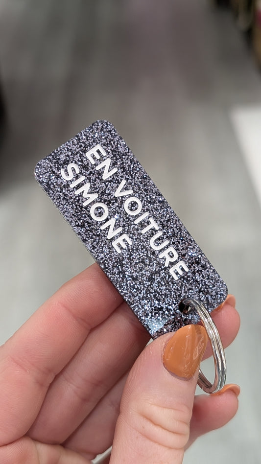 Porte-clés à Paillettes - En Voiture Simone