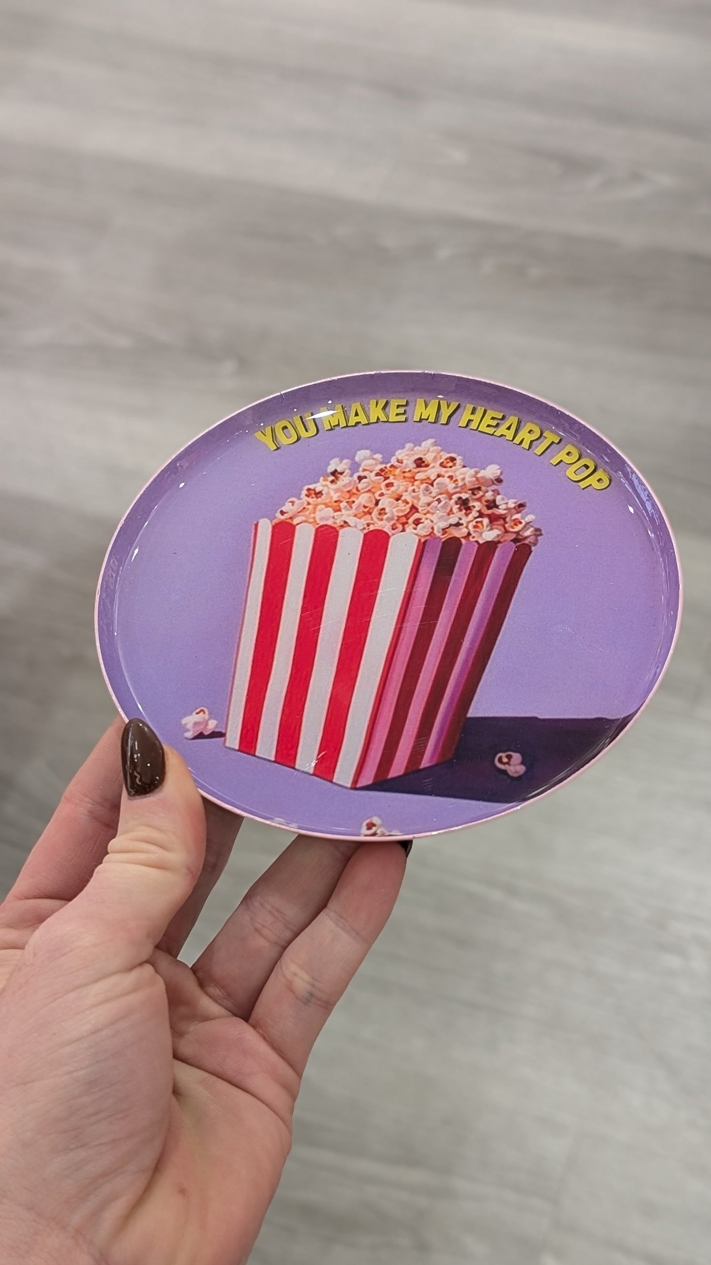 Mini plateau rond - Popcorn