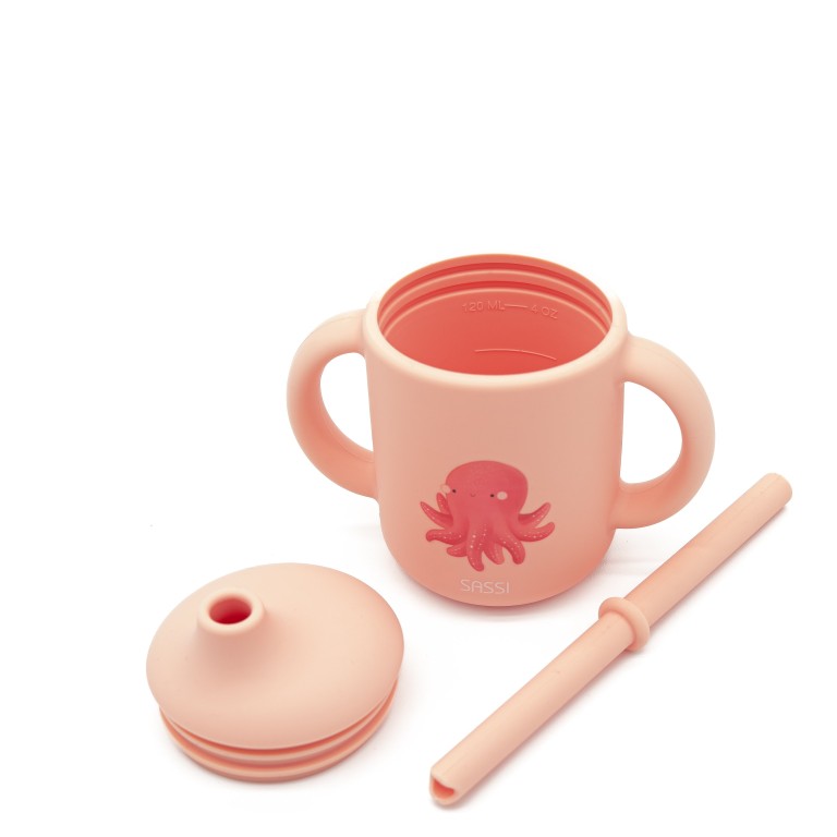 Tasse d'apprentissage en silicone - Slurpy la pieuvre
