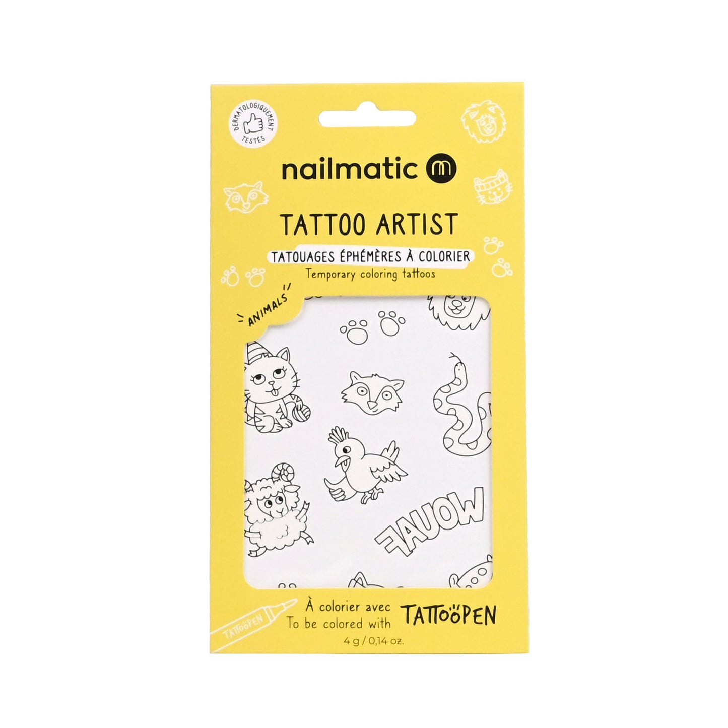 Tatouages Éphémères à Colorier - Animals
